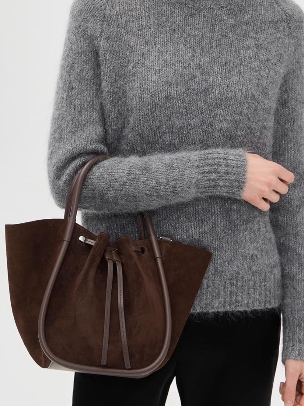 Proenza Schouler Small Rouched Tote in Soft Suede